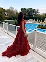 Haute Couture Kırmızı Nişan ve Kına Elbisesi - Mediha Cambaz Bridal