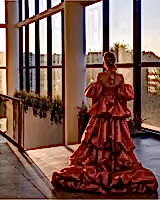Haute Couture Kırmızı Nişan ve Kına Elbisesi - Mediha Cambaz Bridal