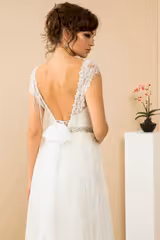 Hellenistic Taş Kemer Detaylı Helen Gelinlik - Mediha Cambaz Bridal