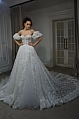 Hollie Dantel Balon Kol A Kesim Gelinlik - Mediha Cambaz Bridal
