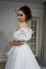 Hollie Dantel Balon Kol A Kesim Gelinlik - Mediha Cambaz Bridal