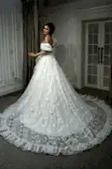 Hollie Dantel Balon Kol A Kesim Gelinlik - Mediha Cambaz Bridal