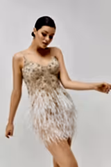 Hyaline Otriş Detaylı Taşlı After Party Elbise - Mediha Cambaz Bridal