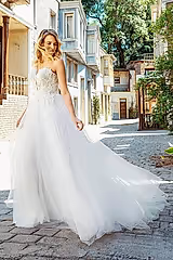 Ian Tek Kol Dokulu Organze Bohem Gelinlik - Mediha Cambaz Bridal