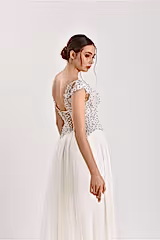 India Üç Boyut Dantel Tül A Kesim Gelinlik - Mediha Cambaz Bridal