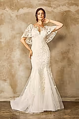 Innocent Dantel Kalp Yaka Balık Gelinlik - Mediha Cambaz Bridal