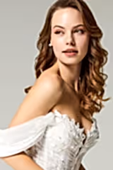 İrina Drapeli Üç Boyut Dantelli A Kesim Gelinlik - Mediha Cambaz Bridal