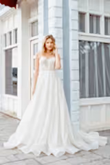 Italy Light Simli Tül Modern A Kesim Gelinlik - Mediha Cambaz Bridal