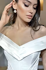 Ivette Saten Drapeli A Kesim Gelinlik - Mediha Cambaz Bridal