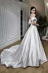 Ivette Saten Drapeli A Kesim Gelinlik - Mediha Cambaz Bridal