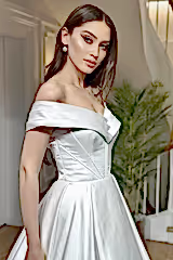 Ivette Saten Drapeli A Kesim Gelinlik - Mediha Cambaz Bridal