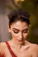 Jadis Kristal Detaylı Zirkon Taşlı Kına Tacı - Mediha Cambaz Bridal