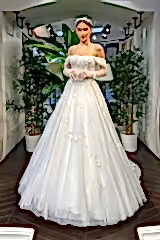 Jan Rose Düşük Kollu Tül A Kesim Gelinlik - Mediha Cambaz Bridal