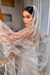 Jessica Dantel İşlemeli Özel Tasarım Hayal Tül Duvak - Mediha Cambaz Bridal