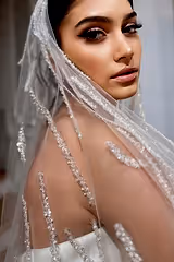 Jessica Dantel İşlemeli Özel Tasarım Hayal Tül Duvak - Mediha Cambaz Bridal