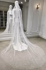 Jessica Dantel İşlemeli Özel Tasarım Hayal Tül Duvak - Mediha Cambaz Bridal