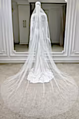 Jessica Dantel İşlemeli Özel Tasarım Hayal Tül Duvak - Mediha Cambaz Bridal