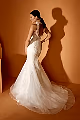 Jill Modern Halter Yaka Balık Kesim Gelinlik - Mediha Cambaz Bridal