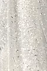 Joanne Kırık Beyaz Büzgülü Simli Uzun Duvak - Mediha Cambaz Bridal