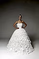 Jory Gül Kaplı Straplez Prenses Gelinlik - Mediha Cambaz Bridal