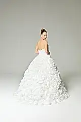 Jory Gül Kaplı Straplez Prenses Gelinlik - Mediha Cambaz Bridal