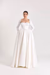 Juliet Gigot Kol Saten Prenses Model Gelinlik - Mediha Cambaz Bridal