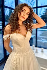 Kaia Üç Boyutlu Dantel A Kesim Gelinlik - Mediha Cambaz Bridal