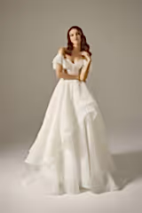Kelly Fırfırlı Kol Vintage A Kesim Gelinlik - Mediha Cambaz Bridal