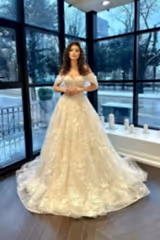 Kenzie Organze M Yaka A Kesim Gelinlik - Mediha Cambaz Bridal