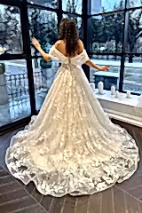Kenzie Organze M Yaka A Kesim Gelinlik - Mediha Cambaz Bridal