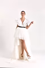 Kleopatra Önü Kısa Arkası Uzun Tül Elbise - Mediha Cambaz Bridal