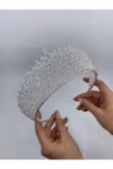 Kraliyet Prenses Gelinlik Yüksek Gelin Tacı - Mediha Cambaz Bridal