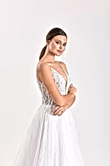 Landscape Üç Boyutlu Dantel A Kesim Gelinlik - Mediha Cambaz Bridal