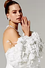 Laranda Kolu Gül Aplikeli Balık Gelinlik - Mediha Cambaz Bridal