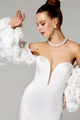 Laranda Kolu Gül Aplikeli Balık Gelinlik - Mediha Cambaz Bridal