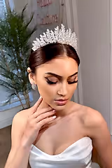 Lavin Zirkon Taşlı Gelin Tacı - Mediha Cambaz Bridal