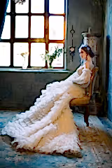 Layla Balon Kol Fırfırlı A Kesim Gelinlik - Mediha Cambaz Bridal