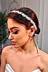 Lena İncili ve Kristal Taşlı Gelin Saç Aksesuarı - Mediha Cambaz Bridal