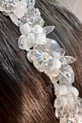 Lena İncili ve Kristal Taşlı Gelin Saç Aksesuarı - Mediha Cambaz Bridal