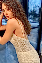Lexi Dantel V Yaka Askılı Balık Gelinlik - Mediha Cambaz Bridal