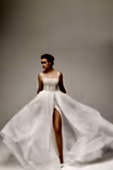 Linda Askılı Kare Yaka İki Parça Gelinlik - Mediha Cambaz Bridal