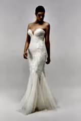 Luxury 91 Briket Desenli Kasnak İşi Balık Gelinlik - Mediha Cambaz Bridal