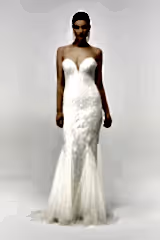 Luxury 91 Briket Desenli Kasnak İşi Balık Gelinlik - Mediha Cambaz Bridal
