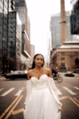 Maria Şifon Drapeli Helen Düz Kesim Gelinlik - Mediha Cambaz Bridal
