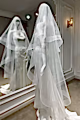 Marten Kenar Ucu Grenli Oval Uzun Hayal Tül Duvak - Mediha Cambaz Bridal