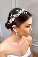 Mary İncili ve Kristal Taşlı Gelin Saç Aksesuarı - Mediha Cambaz Bridal
