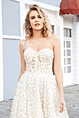 MCB One Çiçekli Dantel A Kesim Gelinlik - Mediha Cambaz Bridal