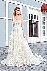 MCB One Çiçekli Dantel A Kesim Gelinlik - Mediha Cambaz Bridal