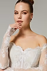 Mutin Fransız Dantel Kat Kat Etekli A Kesim Gelinlik - Mediha Cambaz Bridal