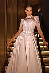 Neva Dantel İşlemeli Püskül Detaylı İki Parçalı Gelinlik - Mediha Cambaz Bridal